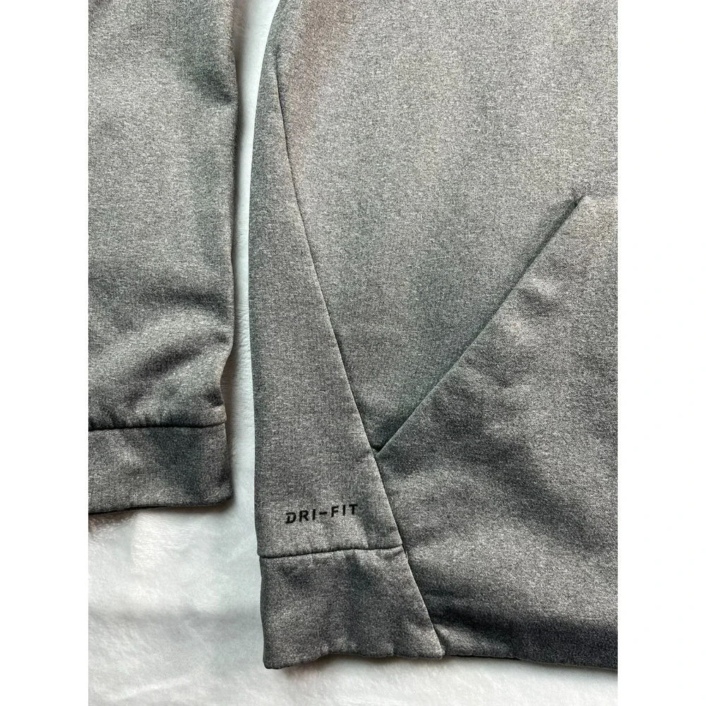 NIKE Mens L Pullover Hooded‎ Dri-Fit  Gray *FLAW*